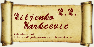 Miljenko Markčević vizit kartica